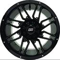 RHOX Cyclone Machined Black, 14x7 ET-25